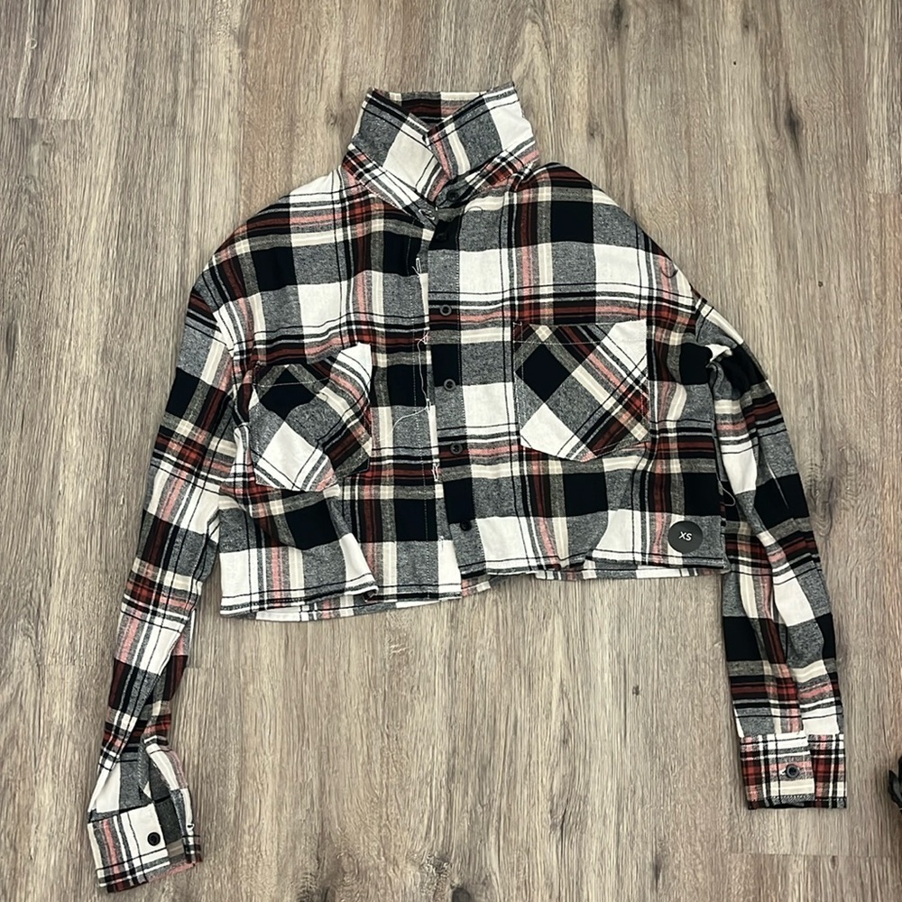 rsq flannel button up multi color